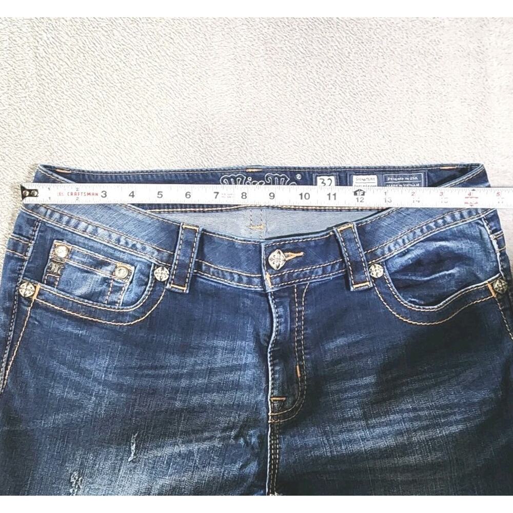 Miss Me Jeans Ankle Skinny Southwest Embroidered Stretch Medium Wash Womens 32 - Picture 12 of 14